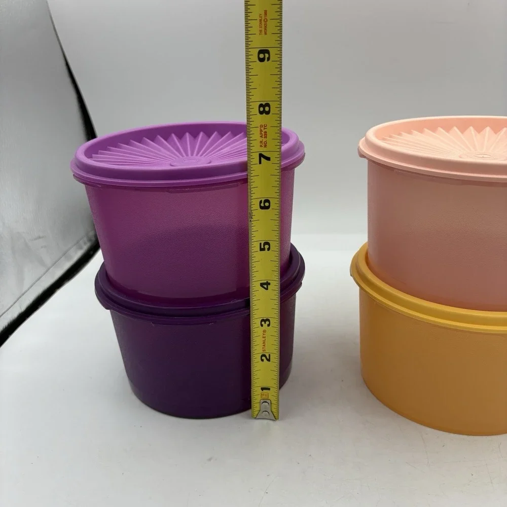 Tupperware Food Storage Containers Servalier Canister 4 Cups‎ Lot of 4 1298 New